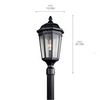 Kichler Lighting 9532BKT Textured Black Outdoor Post Mt 1lt Image 4