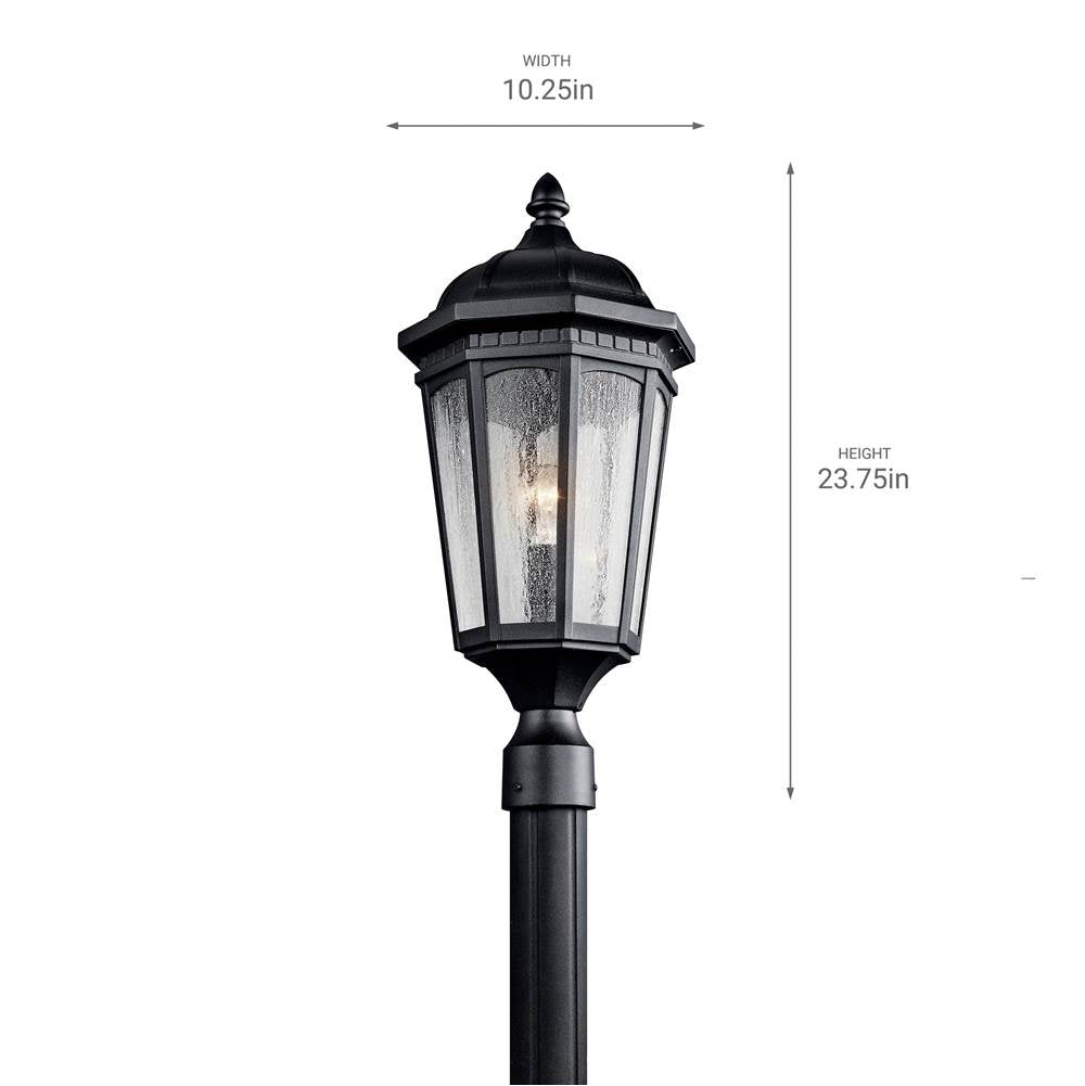 Kichler Lighting 9532BKT Textured Black Outdoor Post Mt 1lt Image 4