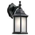 Kichler Lighting Chesapeake 11.75'' 1 Light Outdoor Wall Light With Satin Etched Glass In Black