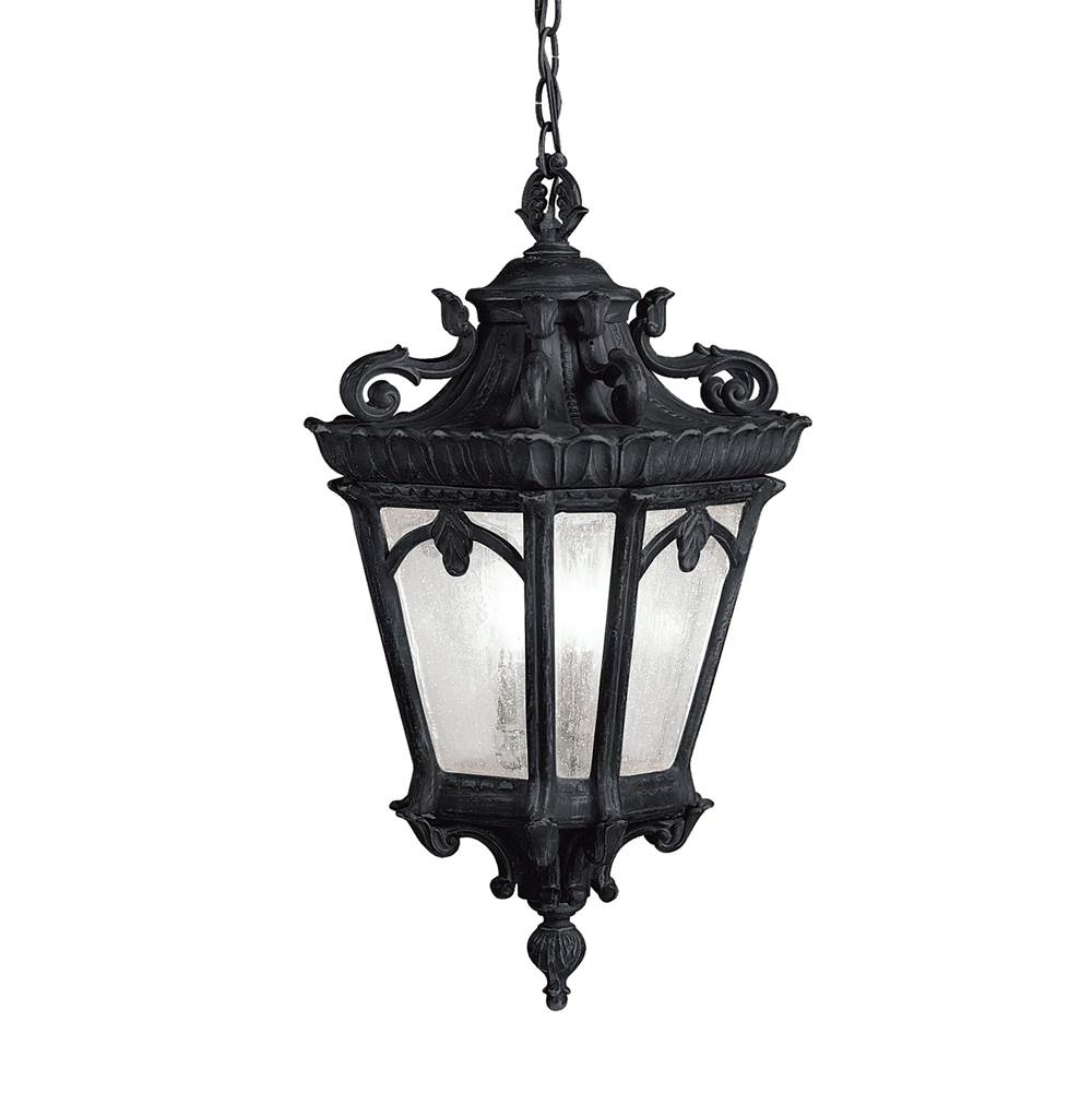 Kichler Lighting 9855BKT Textured Black Outdoor Pendant 3lt Image 2