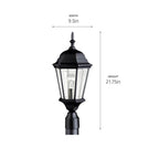 Kichler Lighting 9956BK Black Outdoor Post Mt 1lt Image 4