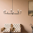 Kichler Lighting 52691BK Black Alvaro 50 Inch 8 Light Chandelier In Black Image 2