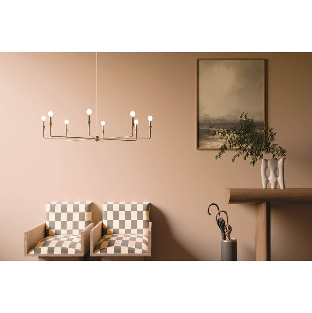 Kichler Lighting 52691CPZ Champagne Bronze Alvaro 50 Inch 8 Light Chandelier In Champagne Bronze Image 3