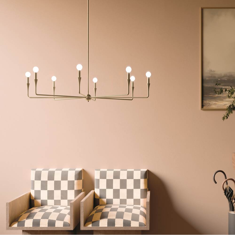 Kichler Lighting 52691CPZ Champagne Bronze Alvaro 50 Inch 8 Light Chandelier In Champagne Bronze Image 2