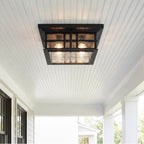 Kichler Lighting 49834BKT Textured Black Outdoor Ceiling 2lt Image 1