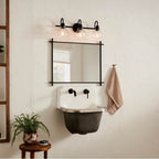 Kichler Lighting 45973BK Black Avery 24 Inch 3 Light Vanity Light With Clear Seeded Glass In Black Image 5