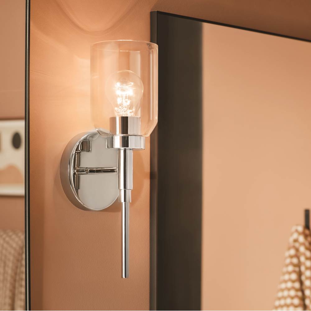 Kichler Lighting 55183CH Chrome Madden 14.75 Inch 1 Light Wall Sconce With Clear Glass In Chrome Image 5