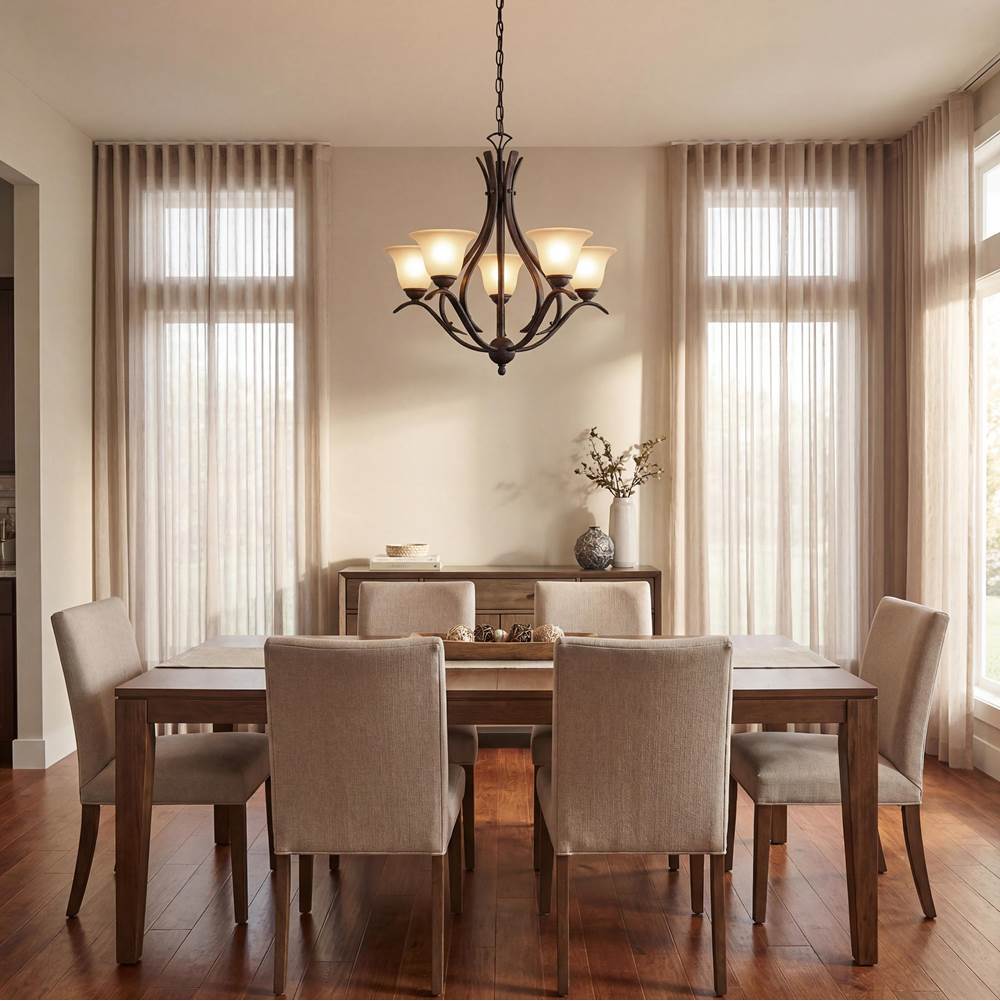 Kichler Lighting 2020TZ Tannery Bronze Chandelier 5lt Image 4