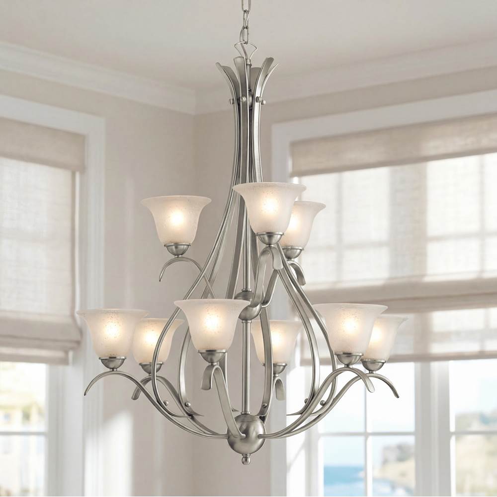 Kichler Lighting 2520NI Brushed Nickel Chandelier 9lt Image 1