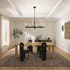 Kichler Lighting 52668BK Black Sycara 48.5 Inch 8 Light Led Chandelier With Faceted Crystal In Black Image 4