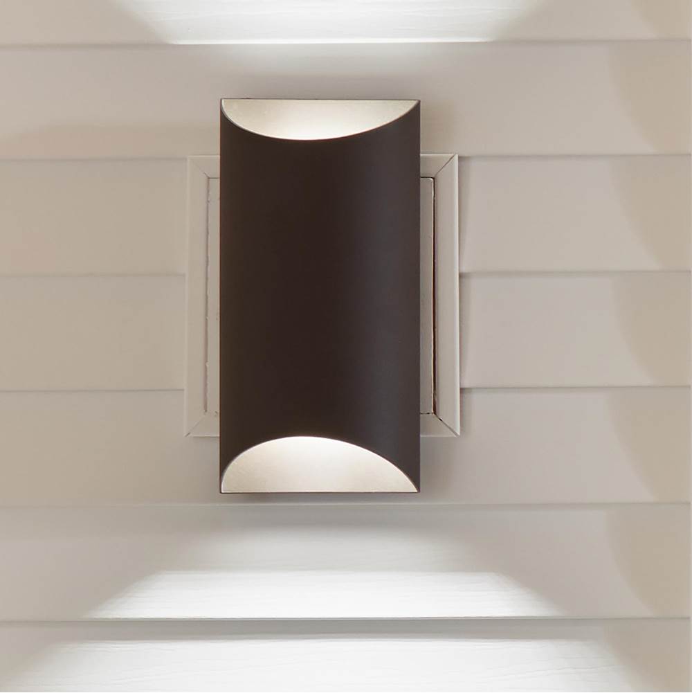 Kichler Lighting 49279AZTLED Textured Architectural Bronze Outdoor Wall 2lt Led Image 1