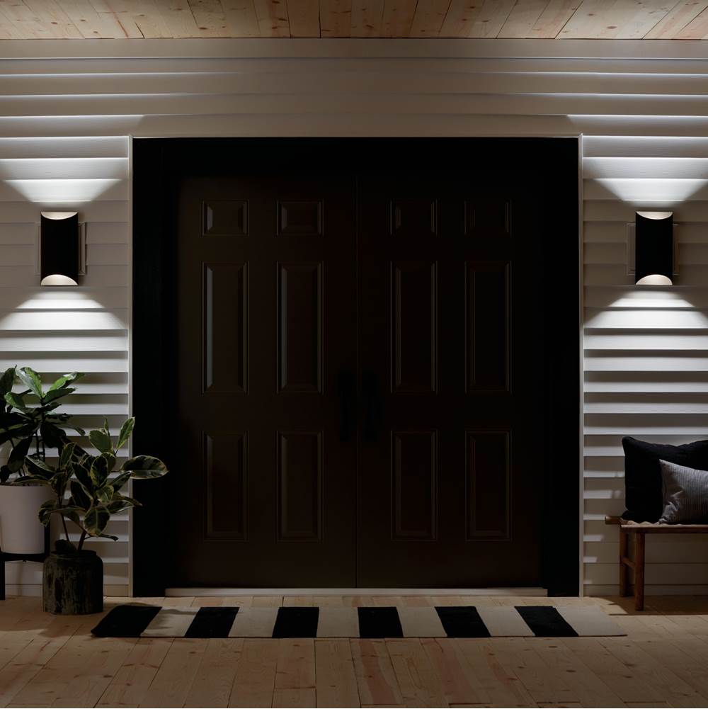 Kichler Lighting 49279AZTLED Textured Architectural Bronze Outdoor Wall 2lt Led Image 4