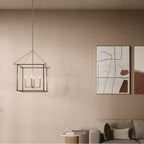 Kichler Lighting 52627CPZ Champagne Bronze Eisley 30 Inch 4 Light Foyer Pendant In Champagne Bronze And Black Image 2