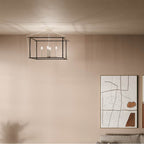 Kichler Lighting 52632PN Polished Nickel Eisley 20 Inch 4 Light Semi Flush Mount In Polished Nickel And Black Image 2