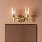 Kichler Lighting 55184CPZ Champagne Bronze Madden 14.25 Inch 2 Light Vanity With Clear Glass In Champagne Bronze Image 1