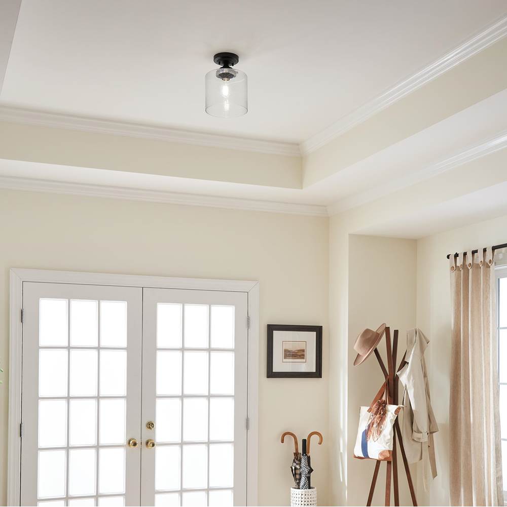 Kichler Lighting 44033BK Black Semi Flush 1lt Image 5