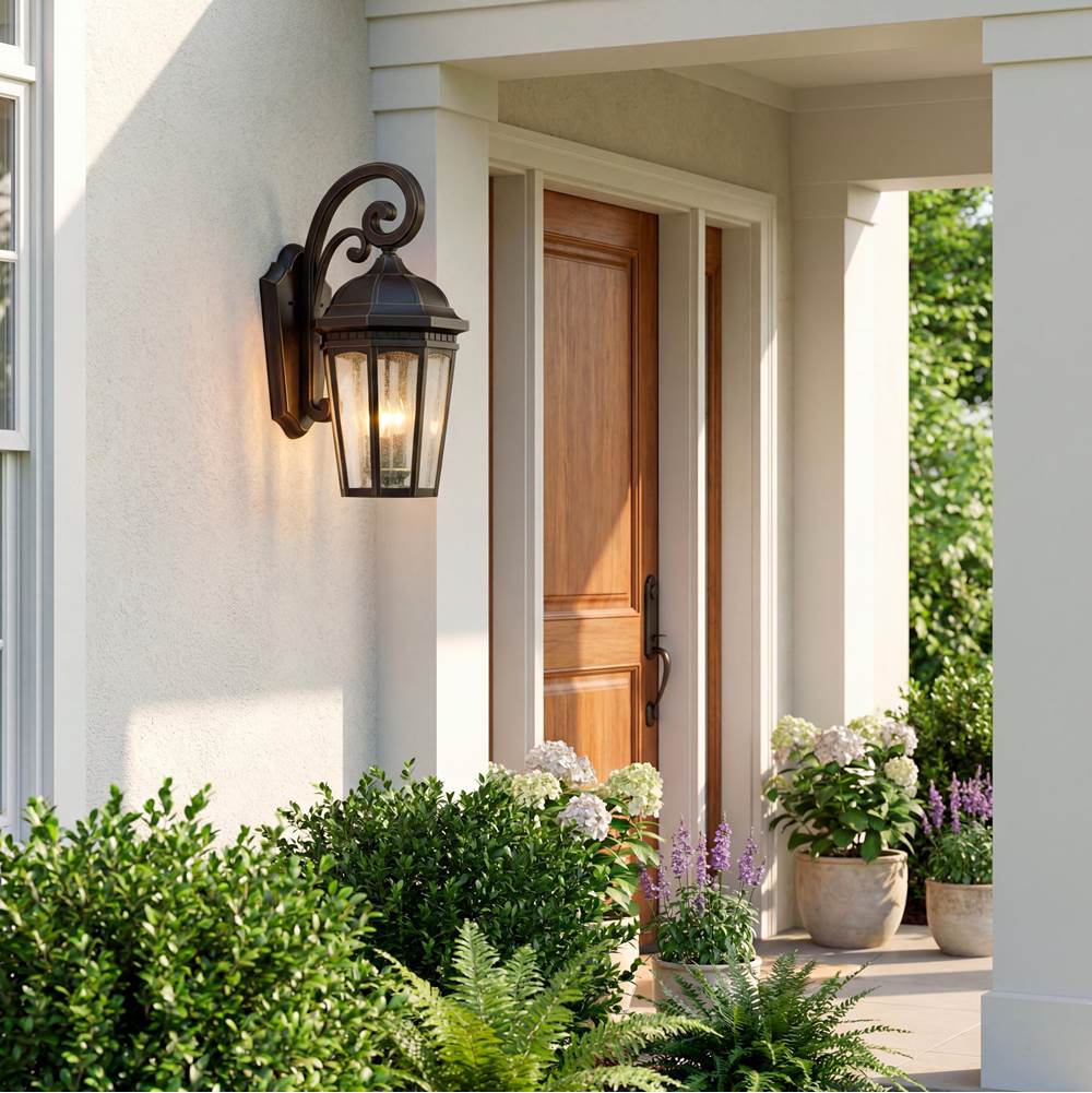 Kichler Lighting 9034RZ Rubbed Bronze Outdoor Wall 3lt Image 4