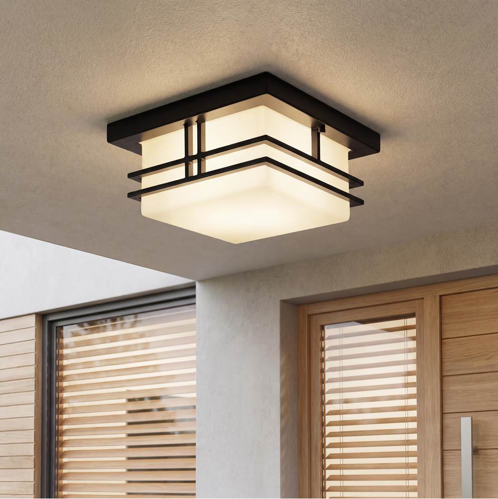 Kichler Lighting 49206BK Black Outdoor Ceiling 2lt Image 1