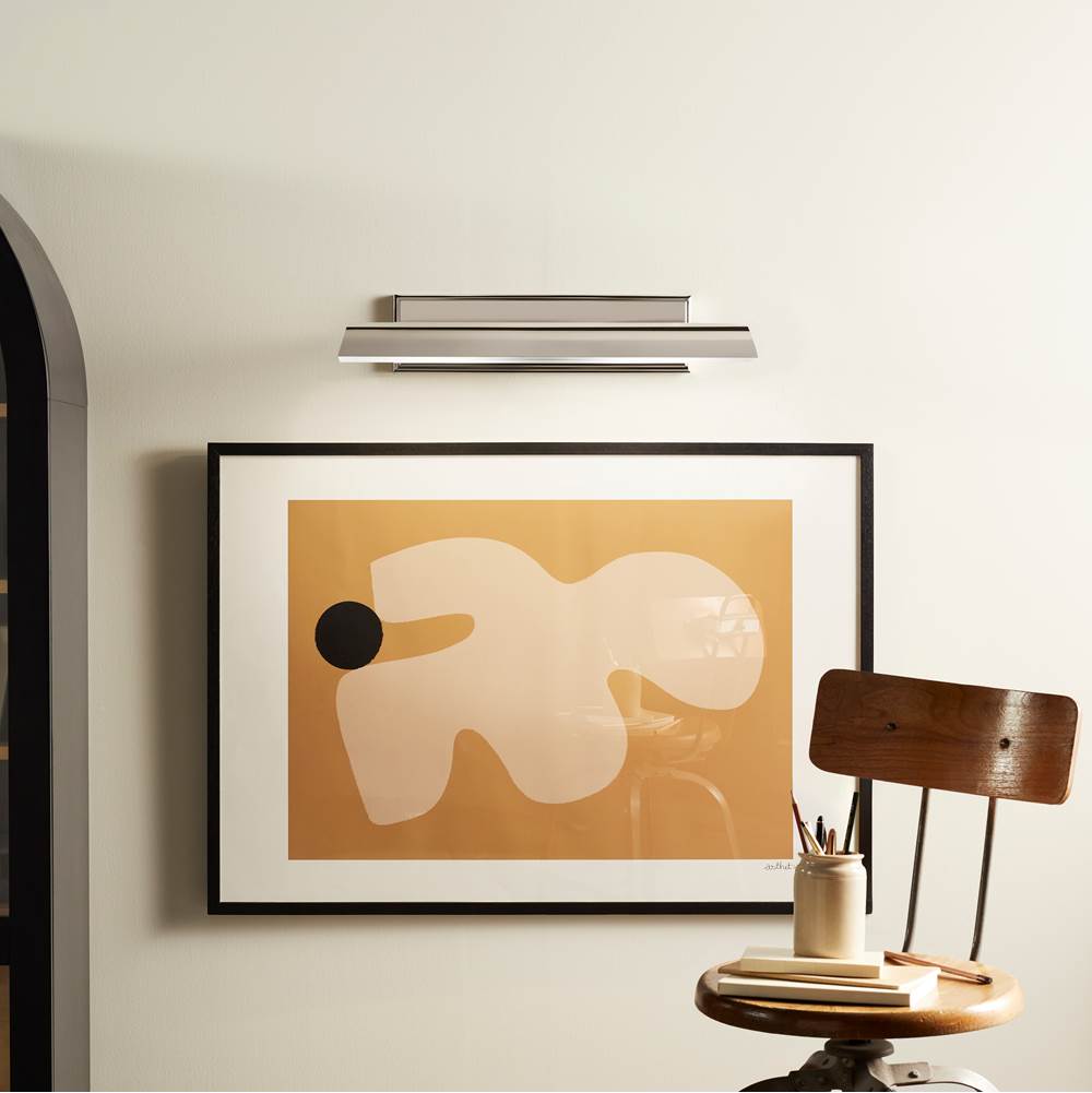 Kichler Lighting 52686PN Polished Nickel Carston 24 Inch 2 Light Picture Light In Polished Nickel With White Interior Image 2