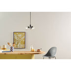 Kichler Lighting 52700BKCLR Black Silvarious 16.5 Inch 3 Light Convertible Pendant With Clear Glass In Black Image 3