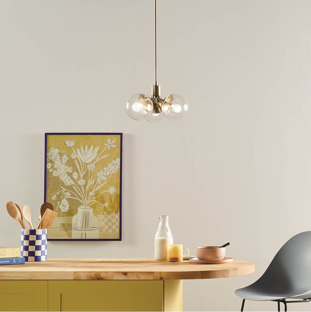 Kichler Lighting 52700CPZCLR Champagne Bronze Silvarious 16.5 Inch 3 Light Convertible Pendant With Clear Glass In Champagne Bronze Image 2