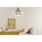 Kichler Lighting 52701BK Black Silvarious 30 Inch 12 Light Convertible Chandelier With Clear Crackled Glass In Black Image 3