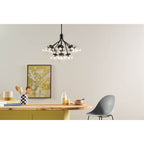 Kichler Lighting 52701BKCLR Black Silvarious 30 Inch 12 Light Convertible Chandelier With Clear Glass In Black Image 3