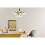 Kichler Lighting 52701CPZCLR Champagne Bronze Silvarious 30 Inch 12 Light Convertible Chandelier With Clear Glass In Champagne Bronze Image 3