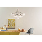 Kichler Lighting 52702PN Polished Nickel Silvarious 38 Inch 16 Light Convertible Chandelier With Clear Crackled Glass In Polished Nickel Image 4