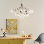 Kichler Lighting 52702PN Polished Nickel Silvarious 38 Inch 16 Light Convertible Chandelier With Clear Crackled Glass In Polished Nickel Image 2