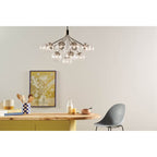 Kichler Lighting 52702PNCLR Polished Nickel Silvarious 38 Inch 16 Light Convertible Chandelier With Clear Glass In Polished Nickel Image 4