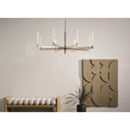 Kichler Lighting 52668PN Polished Nickel Sycara 48.5 Inch 8 Light Led Chandelier With Faceted Crystal In Polished Nickel Image 3