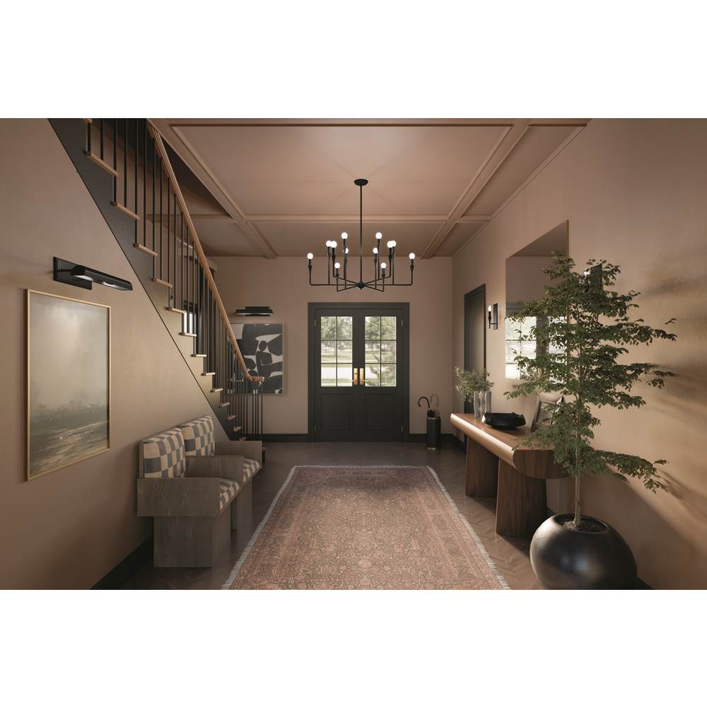 Kichler Lighting 52692BK Black Alvaro 39.75 Inch 12 Light Multi-tier Chandelier In Black Image 3