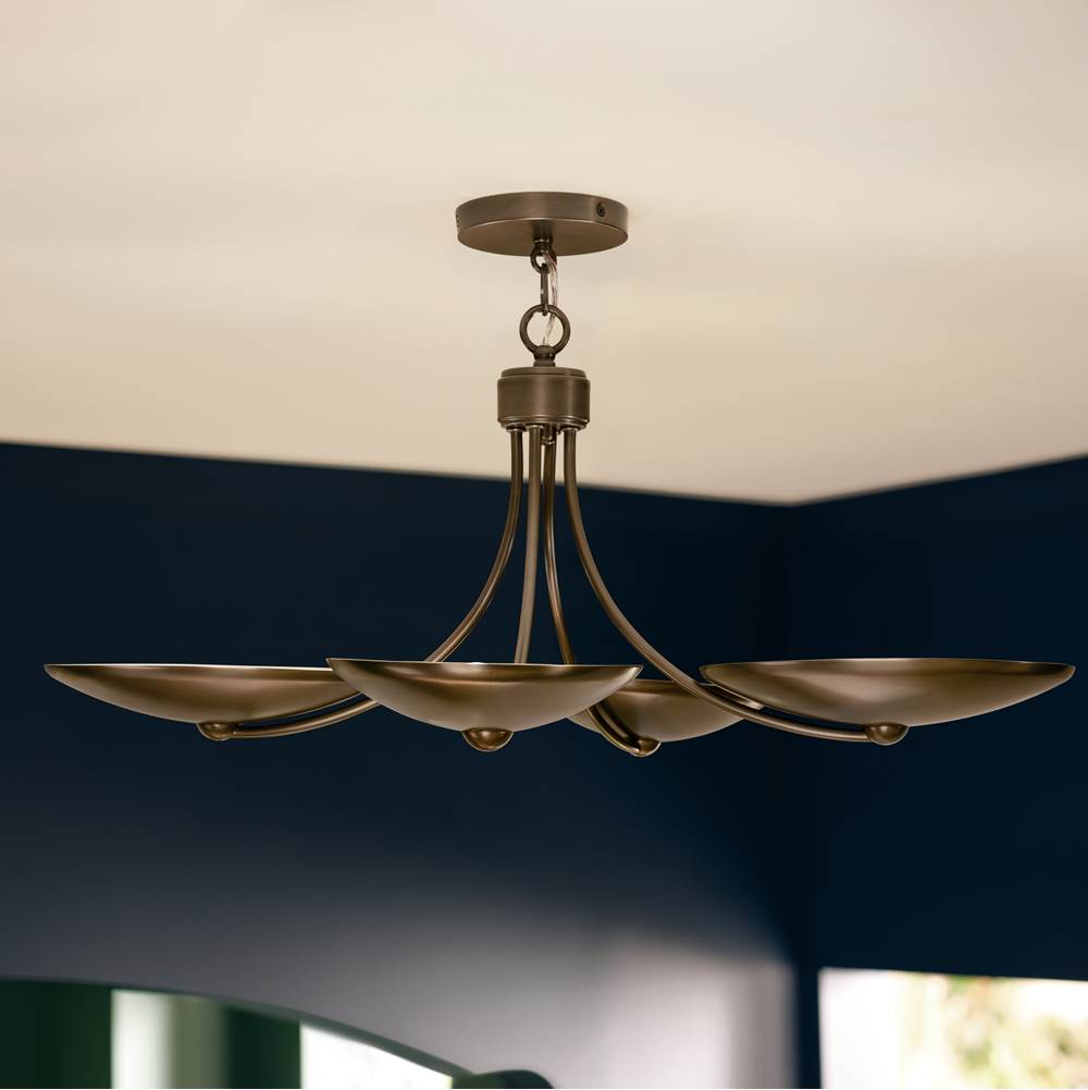 Kichler Lighting 52854LBRLBZ  Chandelier/semi Flush 4lt Image 8