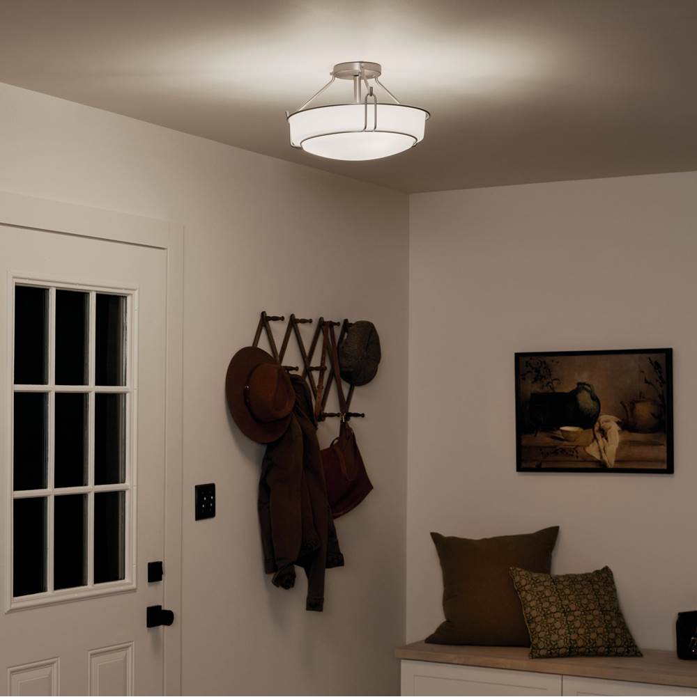 Kichler Lighting 44085NI Brushed Nickel Semi Flush 3lt Image 5