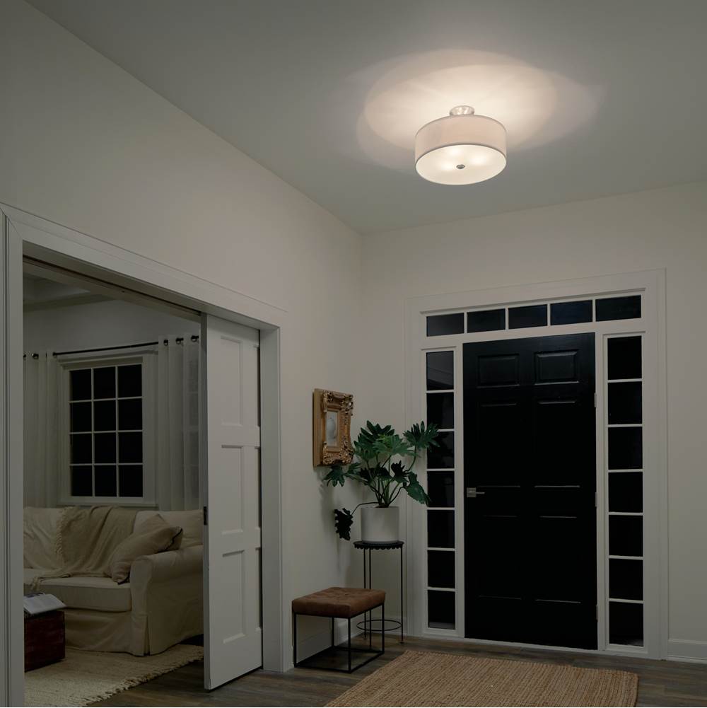 Kichler Lighting 43692NI Brushed Nickel Semi Flush 3lt Image 5