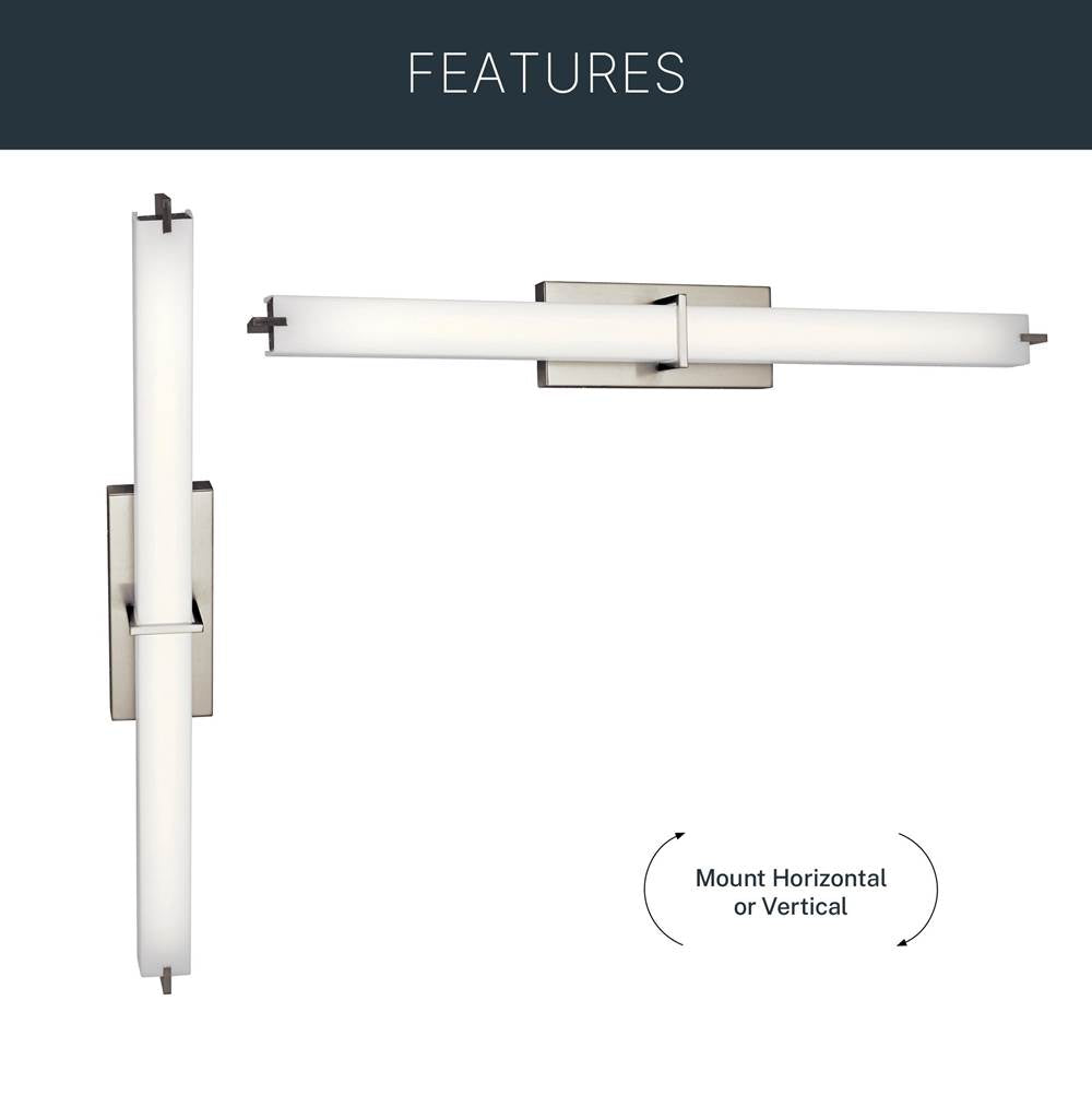 Kichler Lighting 11147NILED Brushed Nickel Linear Bath 36in Led Image 8