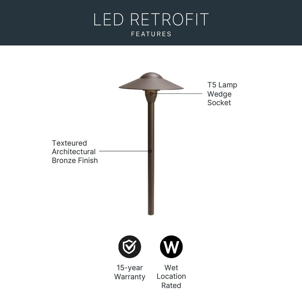 Kichler Lighting 15310AZT Textured Architectural Bronze Path And Spread 1-lt 12v Image 9