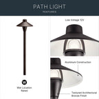 Kichler Lighting 15478AZT Textured Architectural Bronze Traditonal Path Image 6