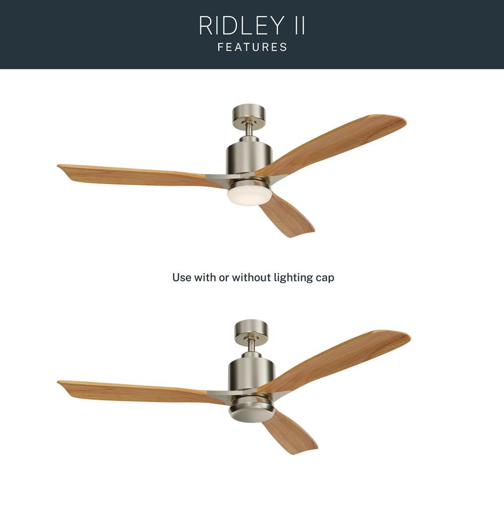 Kichler Lighting 300027BSS Brushed Stainless Steel 52 Inch Ridley Ii Fan Led Image 6
