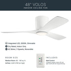 Kichler Lighting 300032MWH Matte White 48 Inch Volos Fan Led Image 7