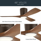 Kichler Lighting 300032SNB Satin Natural Bronze 48 Inch Volos Fan Led Image 6