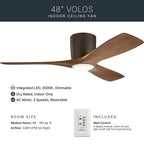 Kichler Lighting 300032SNB Satin Natural Bronze 48 Inch Volos Fan Led Image 7