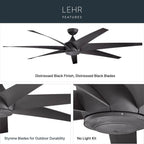 Kichler Lighting 310115DBK Distressed Black 80 Inch Lehr Fan Image 7