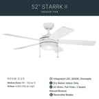 Kichler Lighting 330174MWH Matte White 52 Inch Starkk Fan Led Image 7