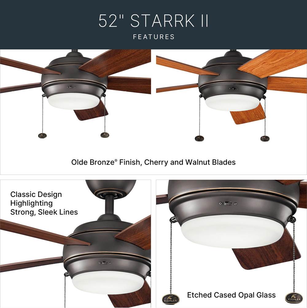 Kichler Lighting 330174OZ Olde Bronze 52 Inch Starkk Fan Led Image 8