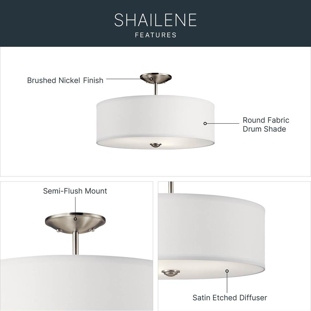 Kichler Lighting Shailene Semi Flush 3lt