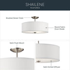 Kichler Lighting Shailene Semi Flush 3lt