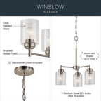Kichler Lighting 44029NI Brushed Nickel Mini Chandelier 3lt Image 7