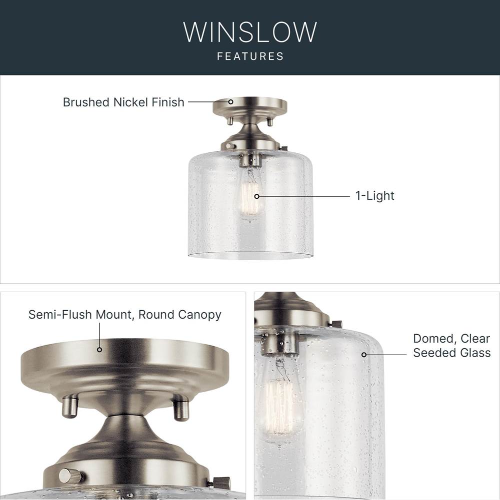 Kichler Lighting Winslow Semi Flush 1lt